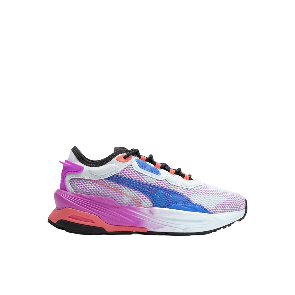 PUMA Extent Nitro Ultraviolet Lace Up Youth Girls Purple, White Sneakers Casual