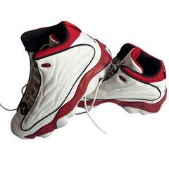 Jordan Pro Strong White Gym Red Black Sneakers Mens 7Y Womens 8.5