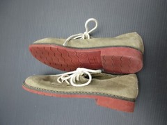 Cherokee Size 4 Boy’s Suede Leather Lace Up Non Marking Shoes D-11