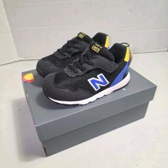 New Balance 515 New-B Hook & Loop Toddler Size 7.5 Wide Black NW515BA