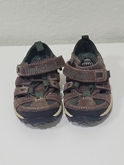 Toddler Timberland Sandals Single Strap Closed Toe Brown Green Size 4.5