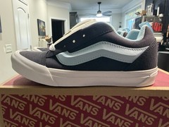 VANS Knu Skool Retro Sport Grey Blue Unisex Kids Sneaker Size 5 Canvas Skate