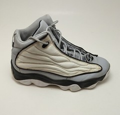 Youth Jordan Pro Strong High Gray White Basketball Shoes 407484-013 Size 6Y