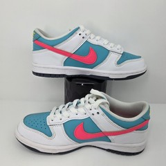 Nike Dunk Low BG Dusty Cactus Thunder Blue 4Y Youth Sneakers HF4794-345 EUC