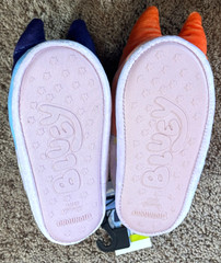 Bluey Slippers Slip On Rubber Sole Size Kids 11 12