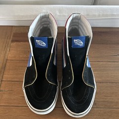 VANS HIGH TOP JUNIORS 7 Suede UNISEX Black Red White Blue Shoes Sneaker