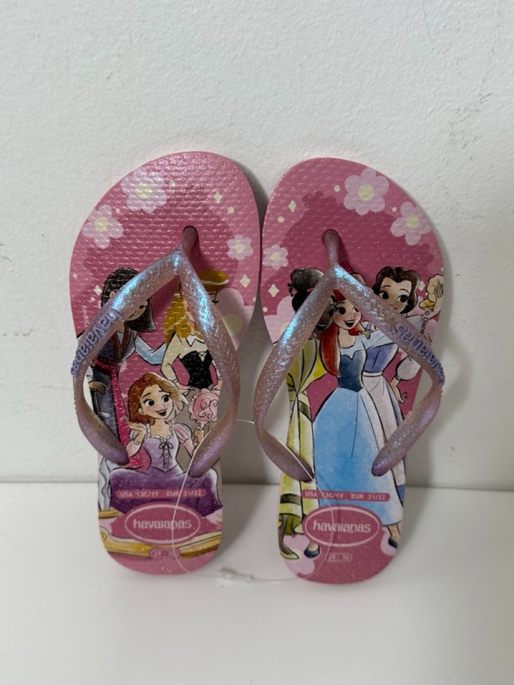 Havaianas Flip Flops Kids Princess Size 13C/1Y