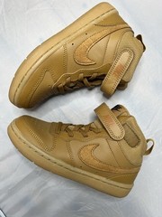 NEW** Nike Sneakers High Top WHEAT Size 12 Youth All Day Play Beige’s