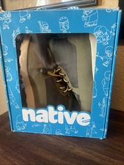 Kids Native Fitzroy Junior Green/Bone White Sz J1 Boots