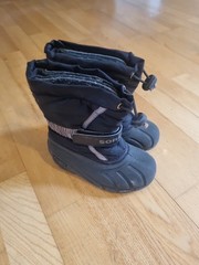 Sorel snow boots winter boots with thermal liner size 28 black -30° C