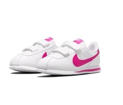 Nike Cortez Basic SL Low White Pink Prime, Size 1Y (PS)