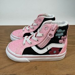 New Toddlers Kids Vans Sk8-Hi Reissue Side Zip Glitter Sneakers Shoes Size 5 C