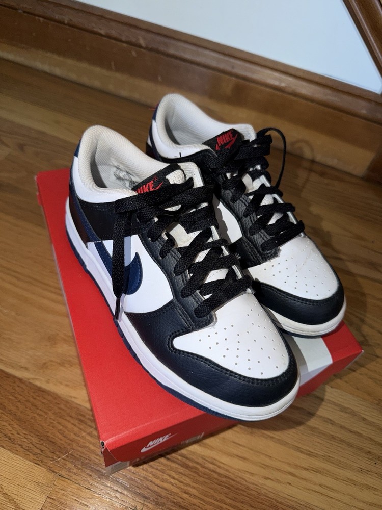 Nike Low Dunk GS. Unisex Youth 4.5. Midnight Navy / Black / White. Includes Box.