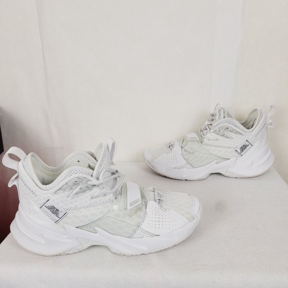 Jordan Why Not Zero.3 white and silver GS Size 7Y womens 9 sneakers