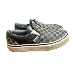 Vans Authentic Kids Classic Slip-On Checkerboard Black/Pewter Shoe – Kids 2.5