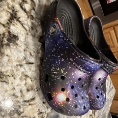 Crocs Classic Space Galaxy Clog RARE HTF Out Of Print Size J2 NEW