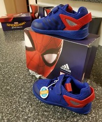 adidas Spider-Man RapidaRun I Blue Red Infant Toddler Us 4 Uk 3 Shoes CG3225