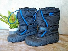 Sorel NWoB Kid’s Winter Boots Warm Lining Waterproof Black/Blue Sz.US4 EUR36