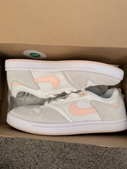 Nike SB Alleyoop GS Unisex Kids Leather Low Top Sneakers White Pink 6.5Y