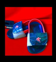 AND1 Toddler Sport Slide Comfort Sandal Size 9/10,tri-color : black/gray/coral