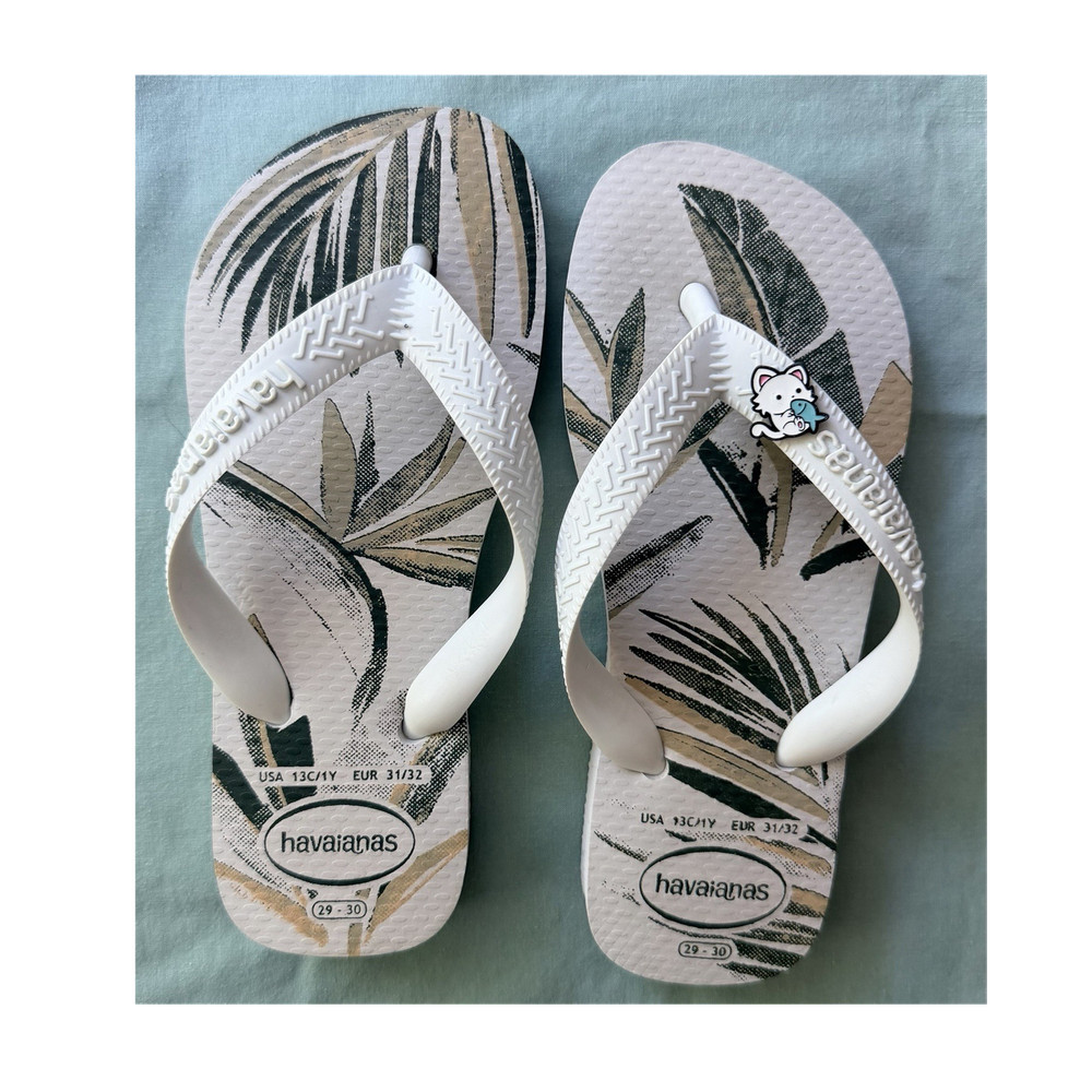 Havaianas Unisex Kids Tropical Flip Flops White US 13C/1Y EU 31/32
