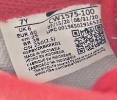 NEW AUTHENTIC NIKE AIR FORCE 1 White University Red CW1575 100 (GS) Youth size 7