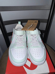 Nike Court Borough Low Recraft White Mint Green Kids Shoes Size 10.5C/10.5T New