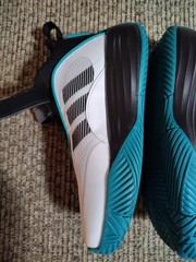Adidas Kids Ownthegame 3.0 K Shoe Black/ White/ Teal Size 1