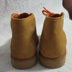 Bobbies Kids Brown Leather Chukka Ankle Boots Lug Sole Logo Round Toe EU 36