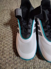 Adidas Kids Ownthegame 3.0 K Shoe Black/ White/ Teal Size 1