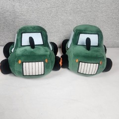 Tractor Kids Slippers Size 11-12 Toddler Green Non-Slip Soles Plush Footwear