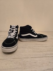 Vans Shoes Youth Size 4 Black High Top Suede Lace Up Skate Sneakers Casual