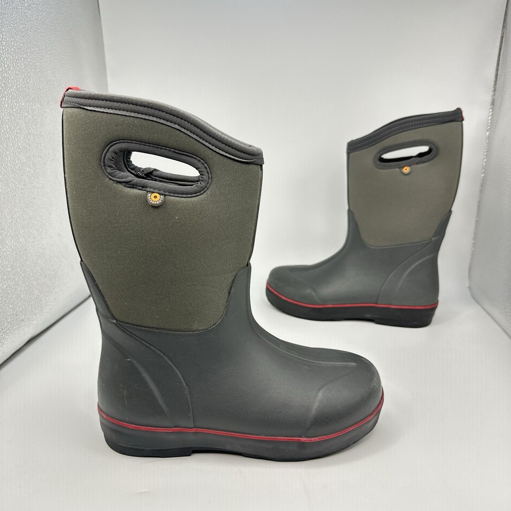 Bogs Classic II Texture Waterproof Insulated Gray Boots Youth Size 4 US