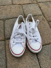 New Converse Youth Chuck Taylor All Star Canvas Low Top Sneaker 3J256 White Sz 2