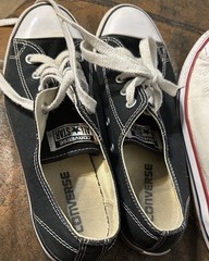 Converse All Star Unisex Kids‘ Low Top Sneakers Lot Black White Blue Pattern
