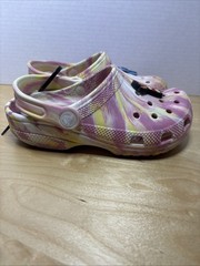 Crocs Kids Lilo & Stitch Classic Glow Marbled Clog Pink Crush Multi Size J 1