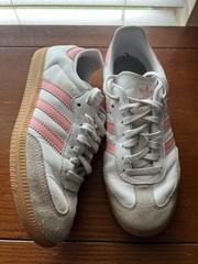 Adidas Samba OG Cloud White Pink Spark Gum Retro Sneaker Big Kid Sz 5 Women Sz 6