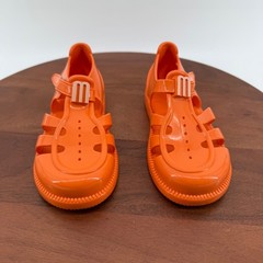 Mini Melissa Hip Daydream BB Orange Jelly Sandals Kids Size 12 Vegan 35903