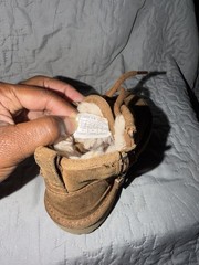 UGG Neumel Brown Suede Ankle Bootie Lace-Up Unisex Kids US 8 1017320T