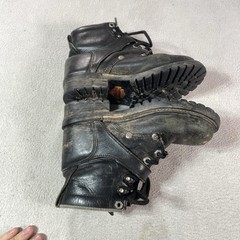 Harley-Davidson Boots Womens 5.5 Black Leather Biker Buckle Ankle Motorcycle