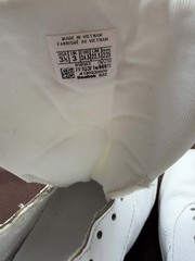 Reebok Classic White High Top Sneakers Hook & Loop Straps Youth US 3.5 EU 34.5