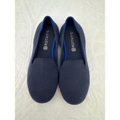 Rothy’s The Loafer Size K2 Navy Blue Red Sole Kids Slip On Comfort Shoes