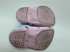 Crocs Baya Lined Printed Clogs Kids Ballerina Pink Slip-On Lightweight – C7