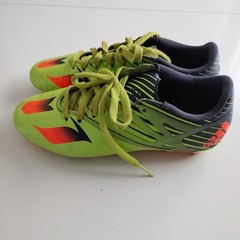 ADIDAS size 8 black neon lime green/yellow orange soccer cleats shoes Male/Messi