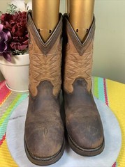 Lil‘ Durango 8″ Two Tone Dk/Brown Western Buckaroo Boots Kid’s Size EU 37 US 5 M