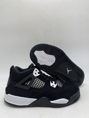„B GRADE“ Nike Jordan 4 Retro (PS) Black White (FV4537 001) Size 10.5C Full Box.