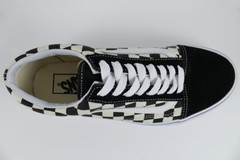 VANS OLD SKOOL PRIMARY CHECKERBOARD BLACK/OFF WHITE CHECK KIDS BOYS YOUTH SIZES