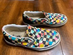 Vans Little Kid Skate Shoes, Size 2.5 youth, Black & White Checkered Mosiacs