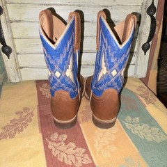 Ariat Relentless Western Equestrian Boots Brown Blue US 8.5 Men Style 10023075