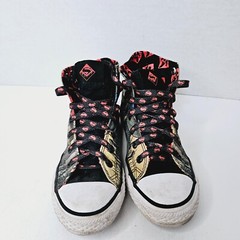 Superman Flying Converse All Star Chuck Taylor Youth Unisex Size 2 All Over Prin